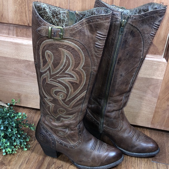 Ariat Tall Western Leather Boots 6.5 - Picture 6 of 16